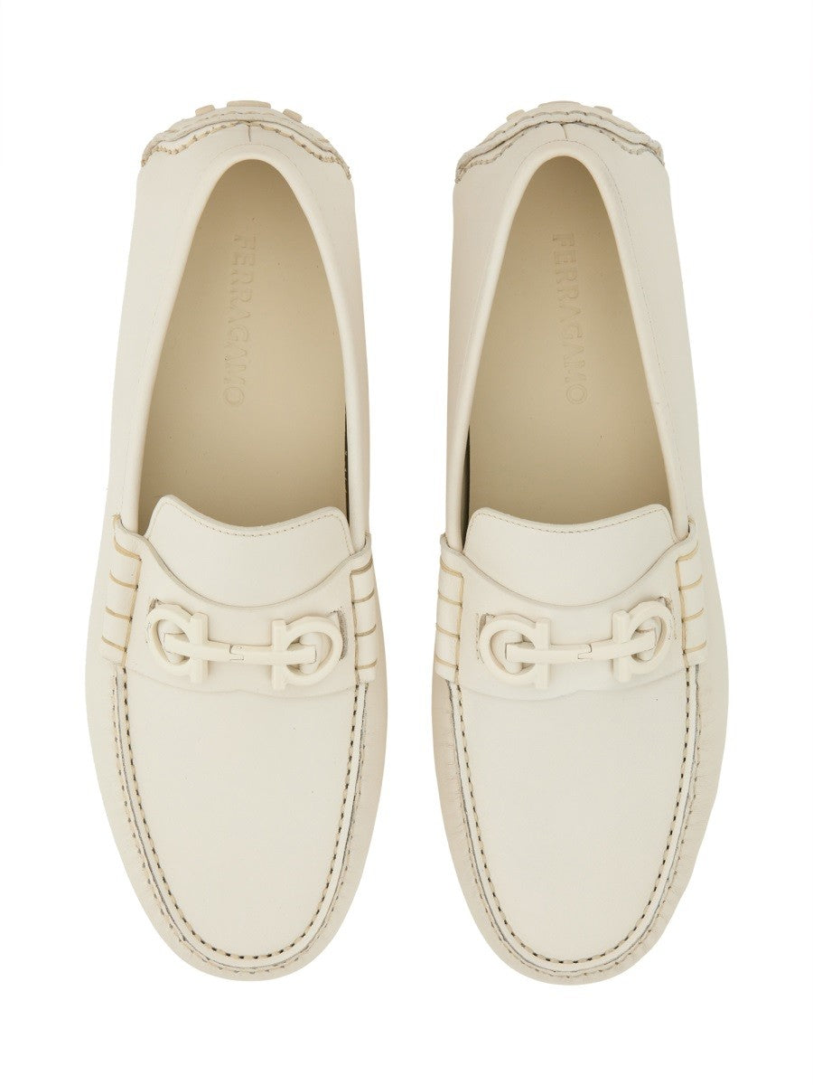 Ferragamo Men's Moccasin White, view 5