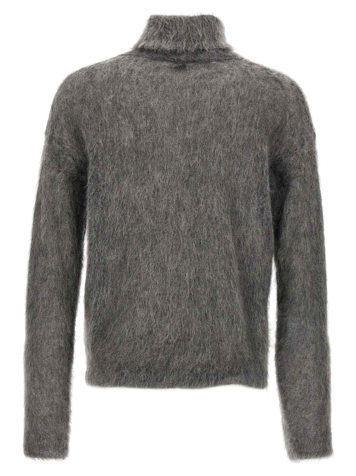 Saint Laurent Mohair Turtleneck Sweater Grey