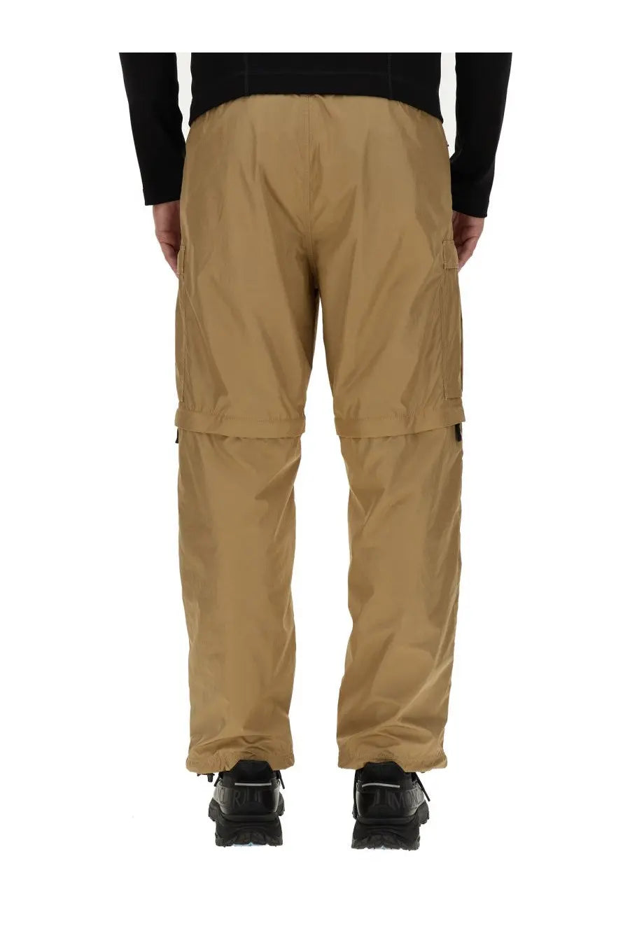 Moncler grenoble men’s tan cargo pants with multiple pockets made from durable lightweight fabric