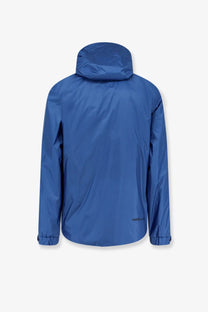 Moncler Grenoble men’s thurn windstopper jacket blue waterproof with hood and elastic cuffs for outdoor protection