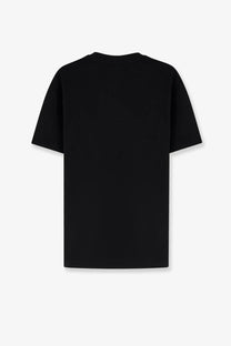 Moncler men’s black short-sleeved crew neck cotton t-shirt ideal for casual wear
