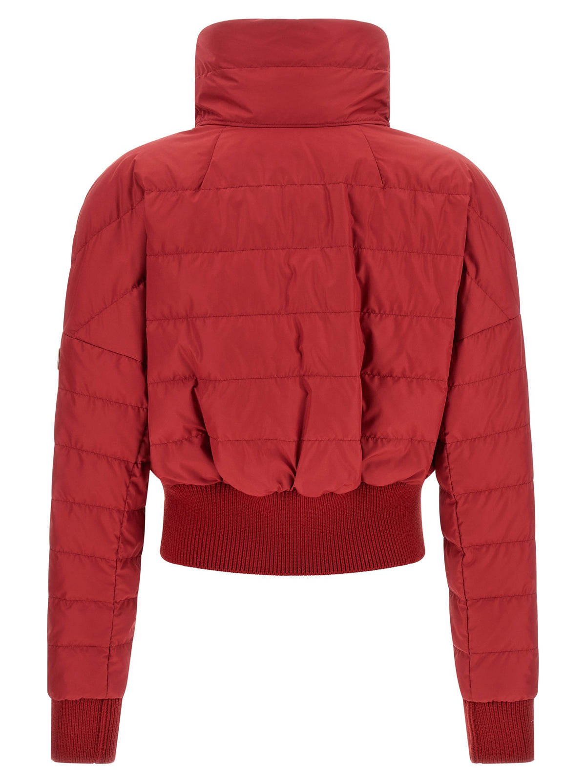 Rick Owens Moncler + Rick Owens Cropped Down Jacket Red