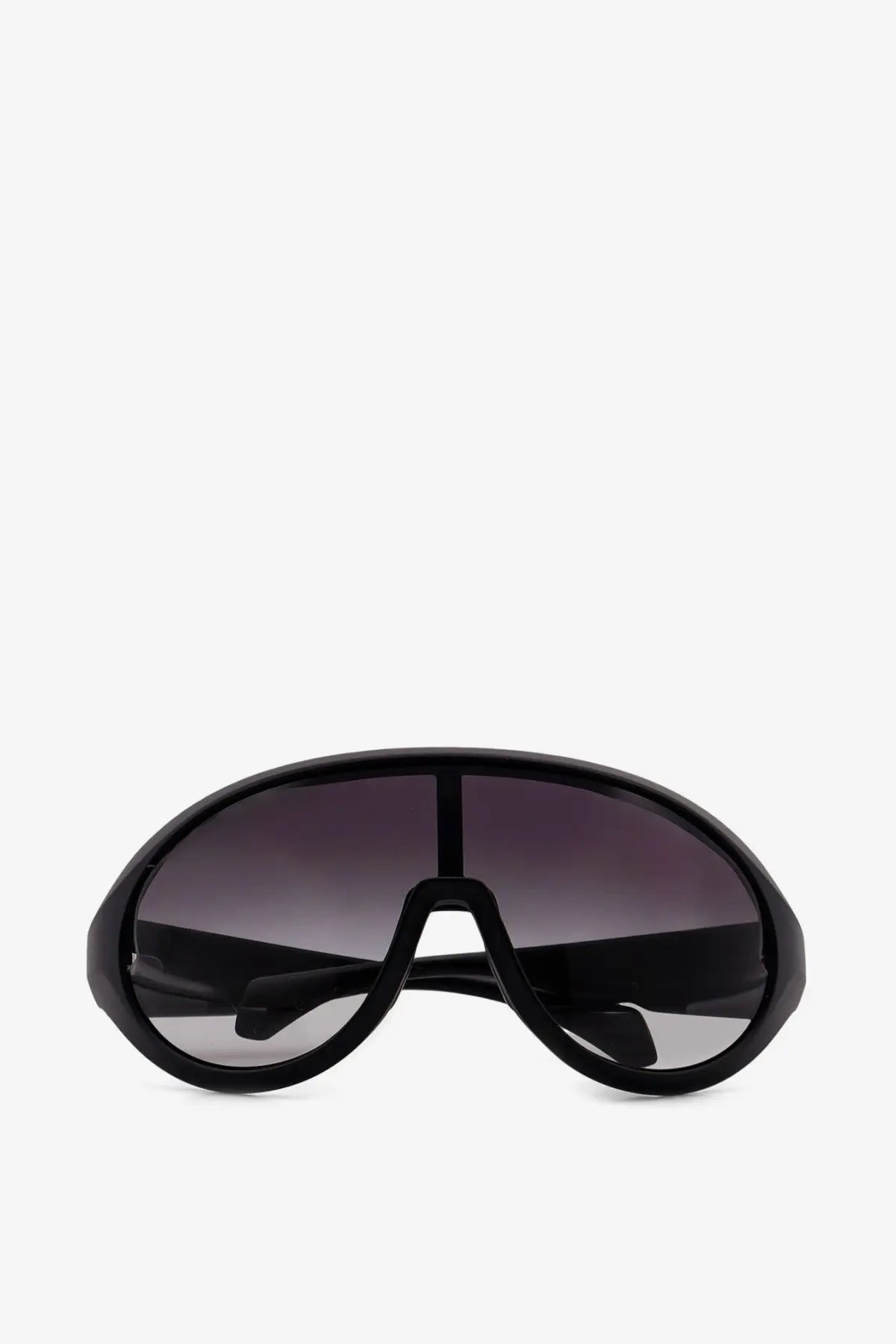 Moncler Rick Owens men’s bio nylon black aviator sunglasses with gradient gray lenses and sleek modern frame