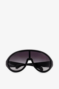 Moncler Rick Owens men’s bio nylon black aviator sunglasses with gradient gray lenses and sleek modern frame