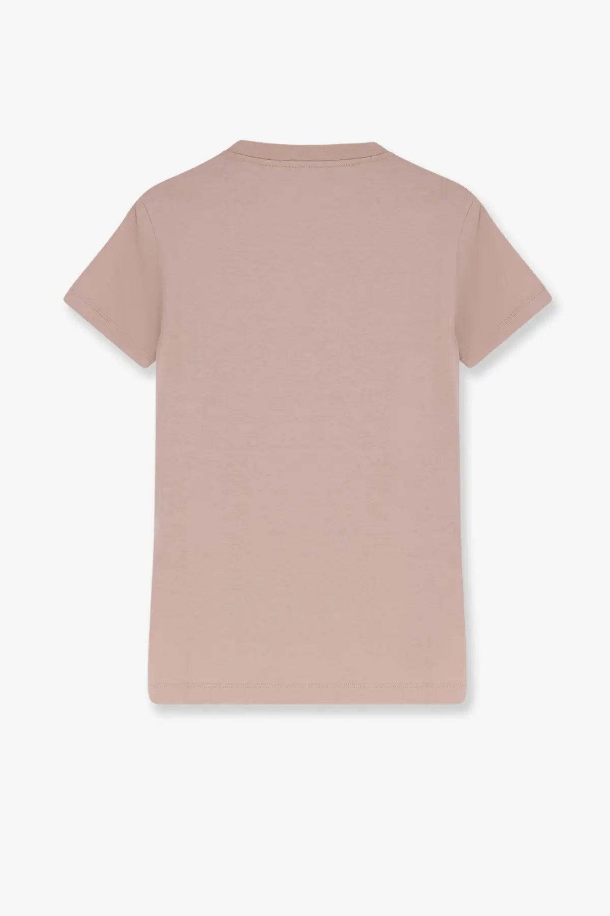 Moncler women’s blush pink cotton short-sleeved t-shirt with crew neck and minimalist design