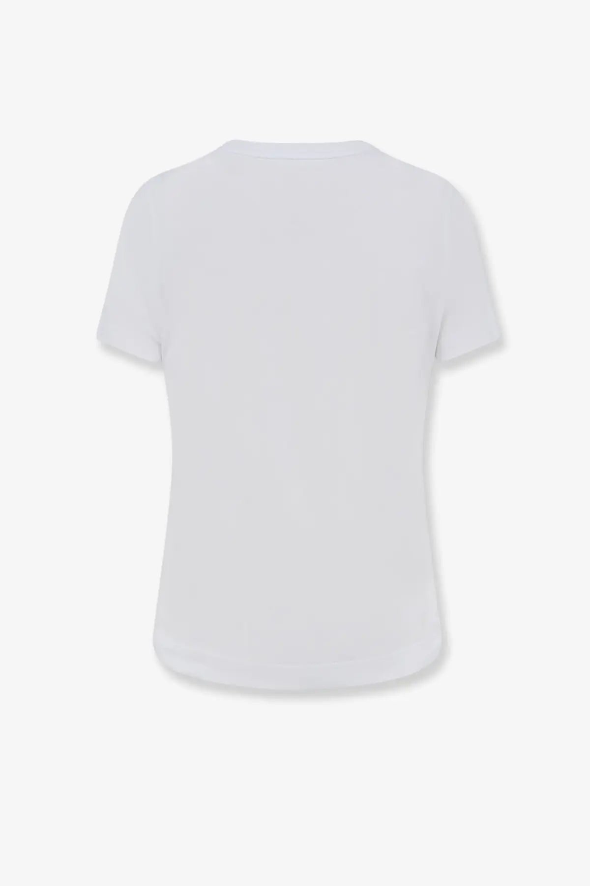 Moncler women’s white cotton short-sleeved t-shirt with a simple crew neck design