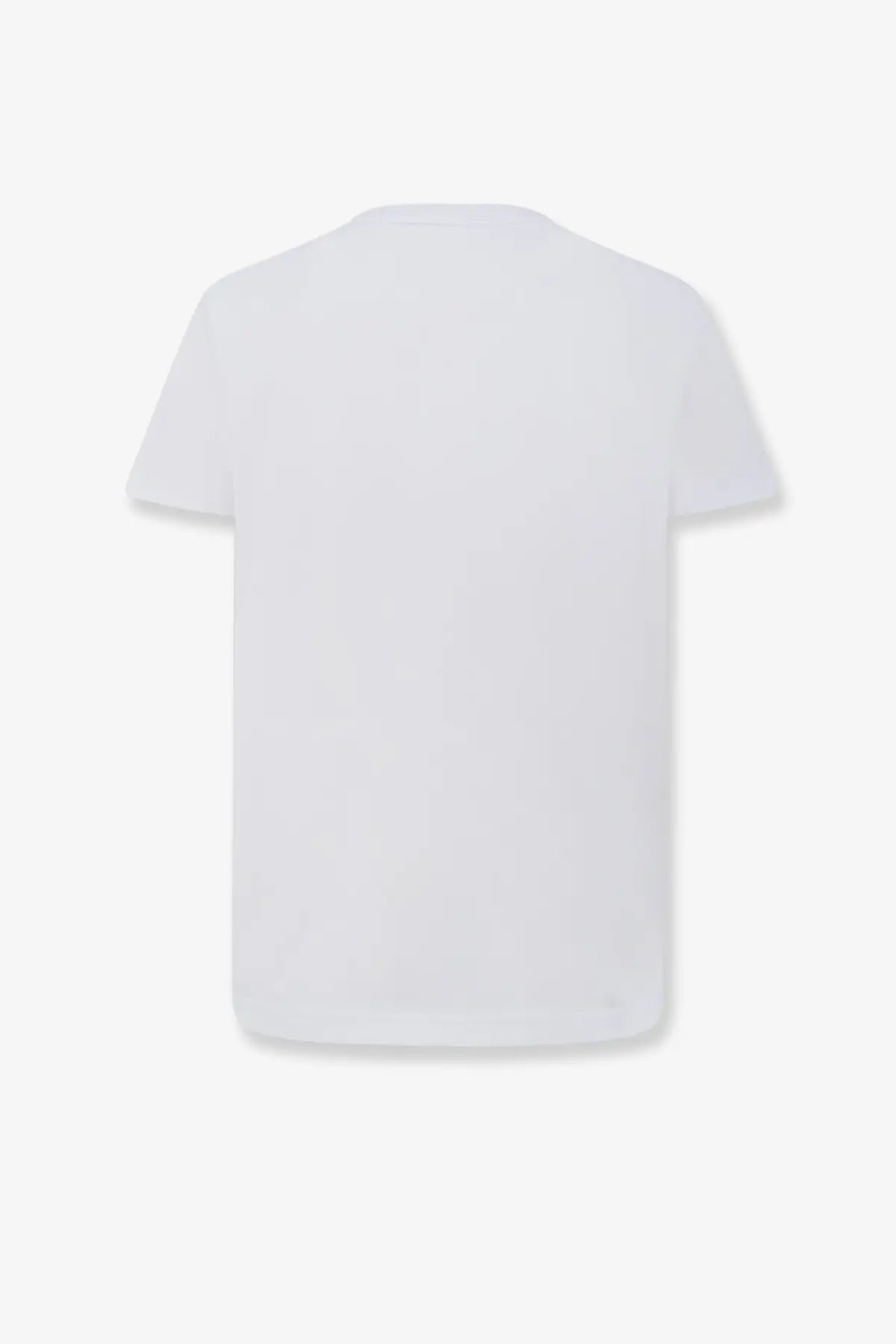 White cotton t-shirt with a simple crew neck and short sleeves from moncler womens organic cotton shirt white