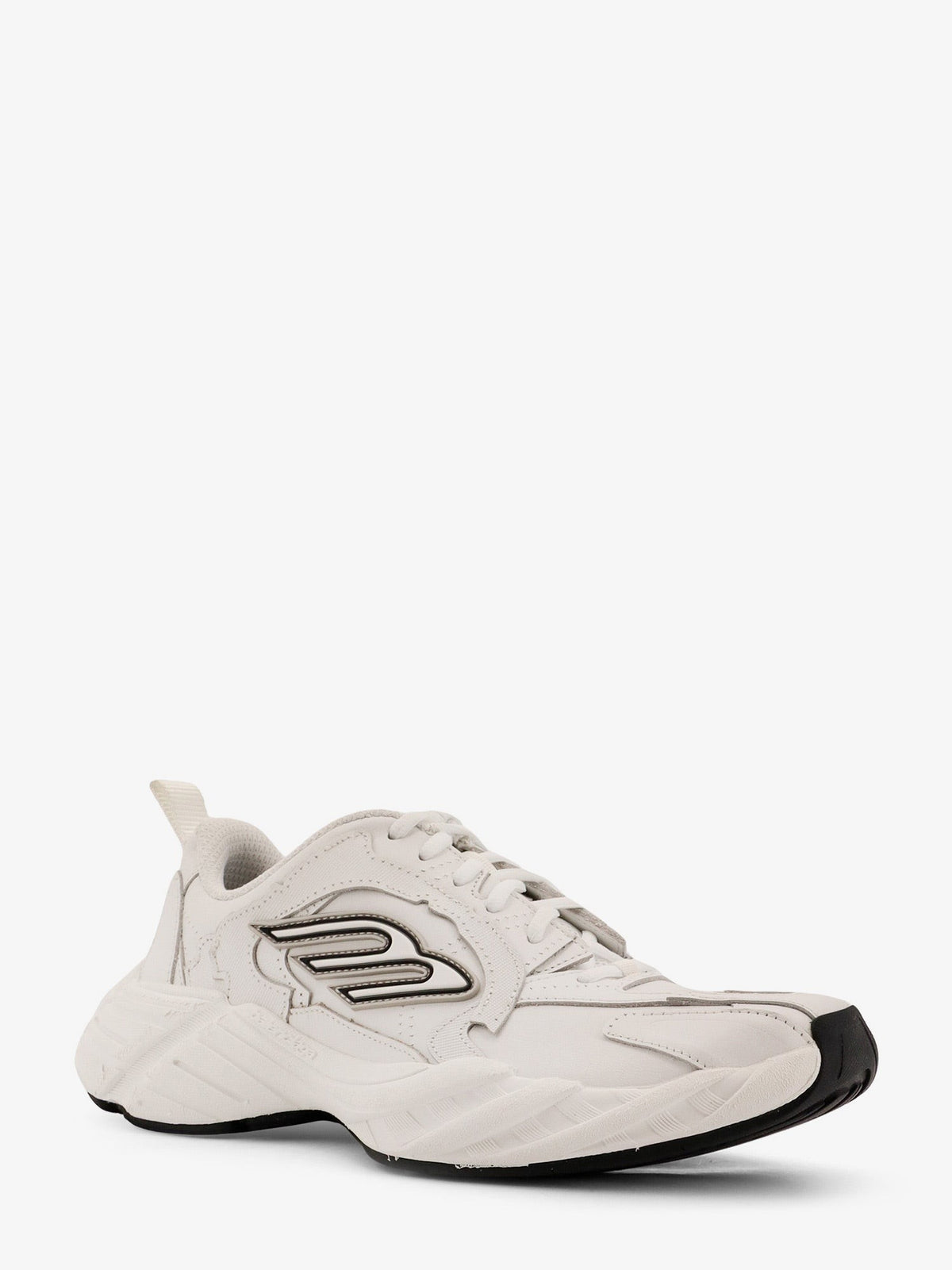 Balenciaga Women's Monday Low Top Sneakers in Leather White