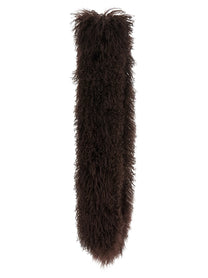 Yves Salomon Mongolian Sheepskin Scarf Brown