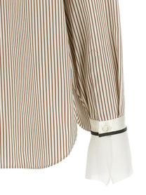 Brunello Cucinelli Monile Cuffed Shirt Beige, view 4