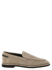 Brunello Cucinelli Monile Suede Loafers Beige