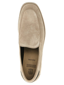 Brunello Cucinelli Monile Suede Loafers Beige