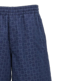 Givenchy Monogram Bermuda Shorts Blue