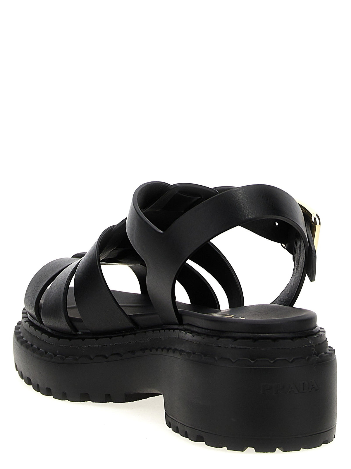 PRADA Monolith Sandals Black