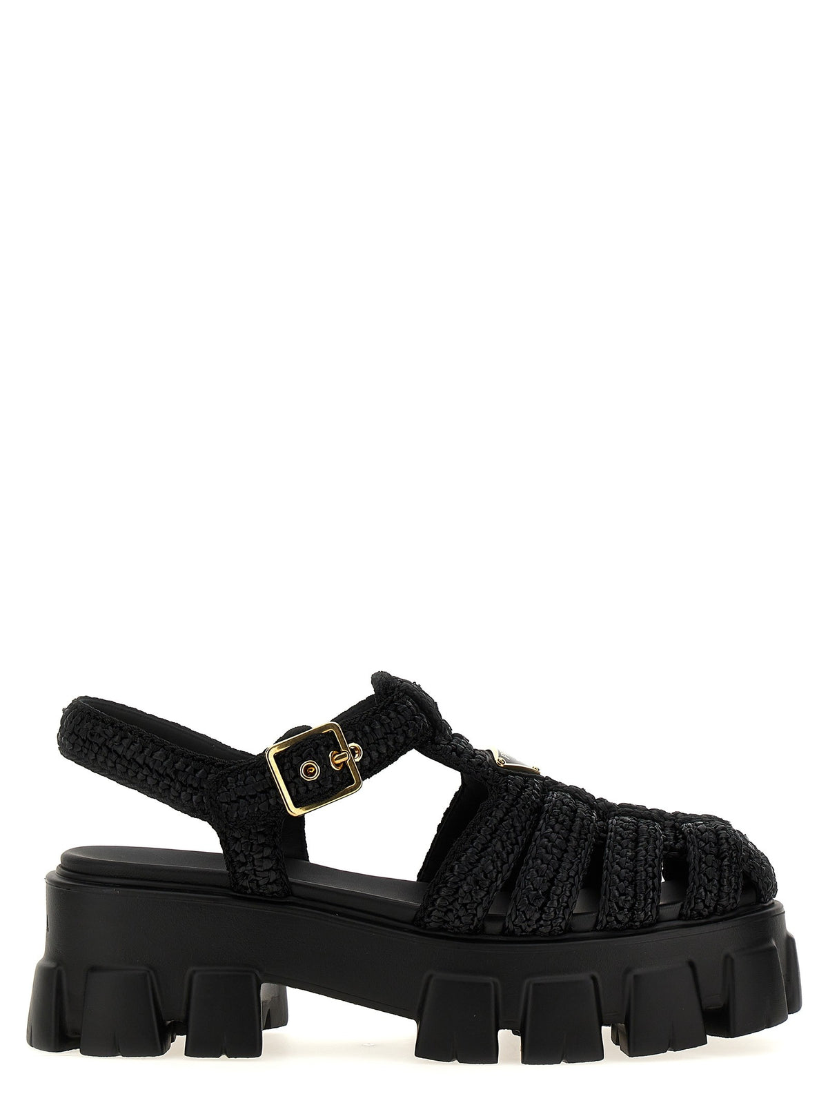 PRADA Monolith Sandals Black