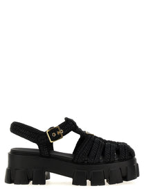 PRADA Monolith Sandals Black