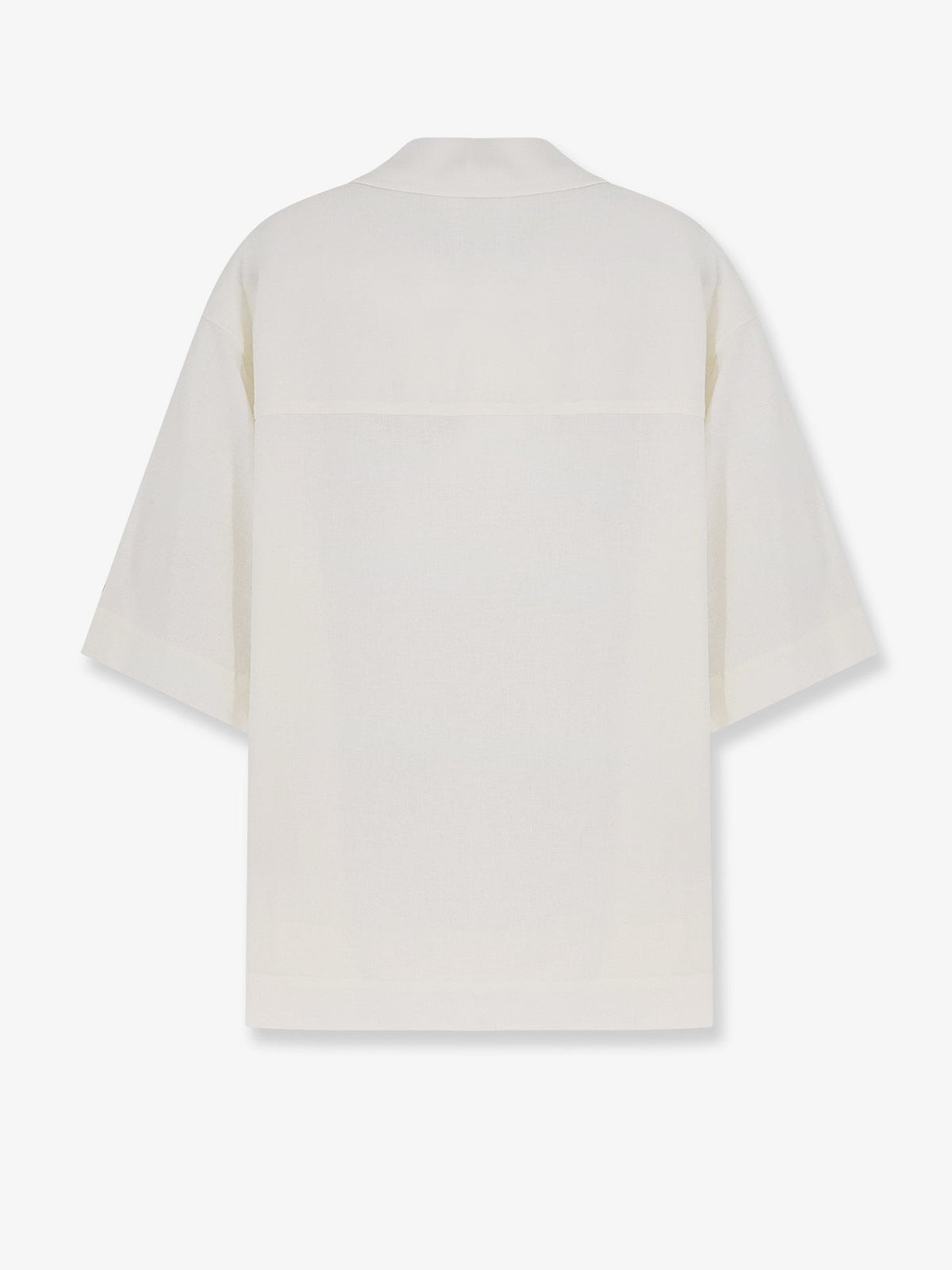 Hevò Men's Montursi Linen and Viscose Shirt White