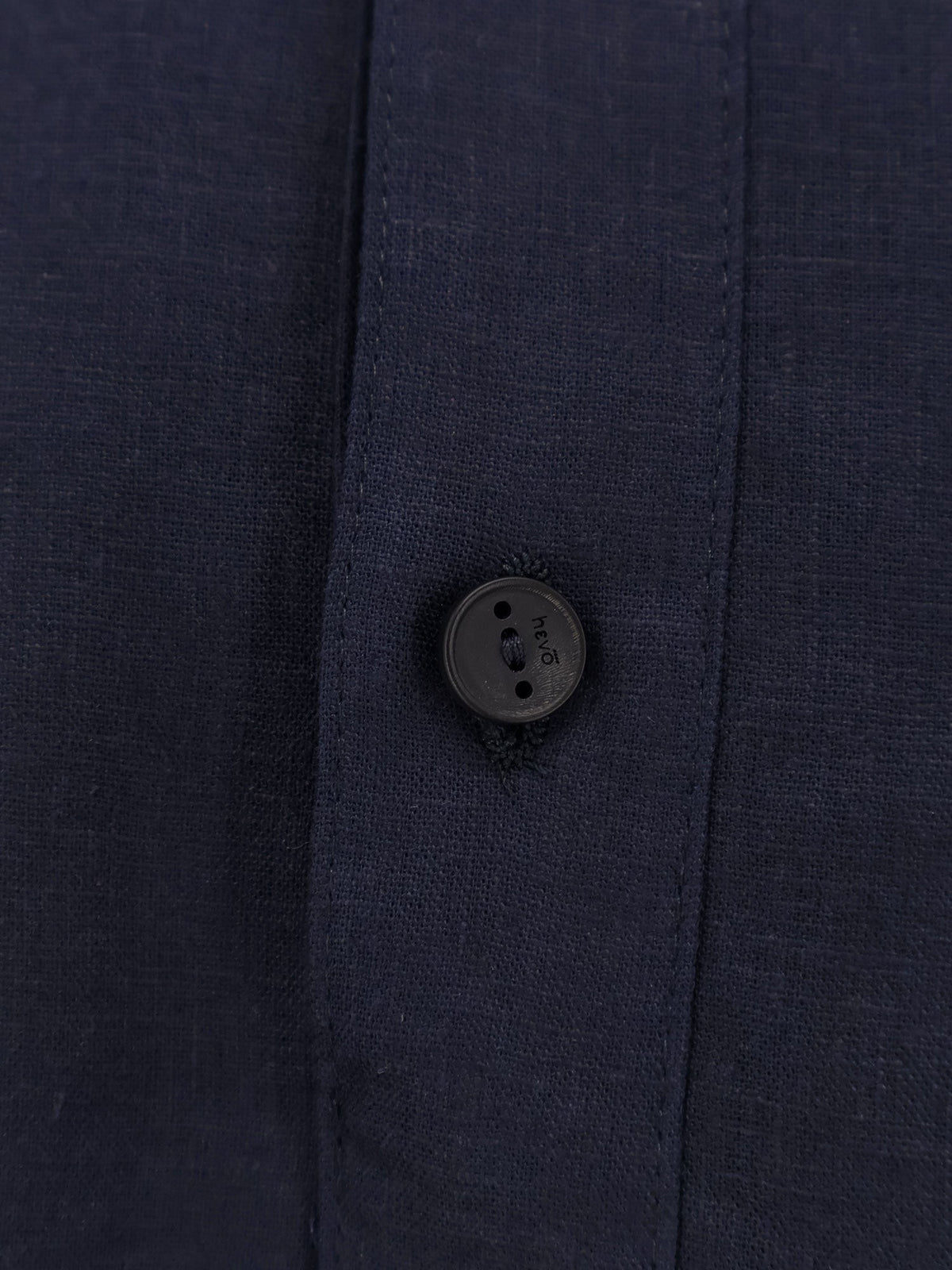 Hevò Men's Montursi Linen and Viscose Shirt Blue