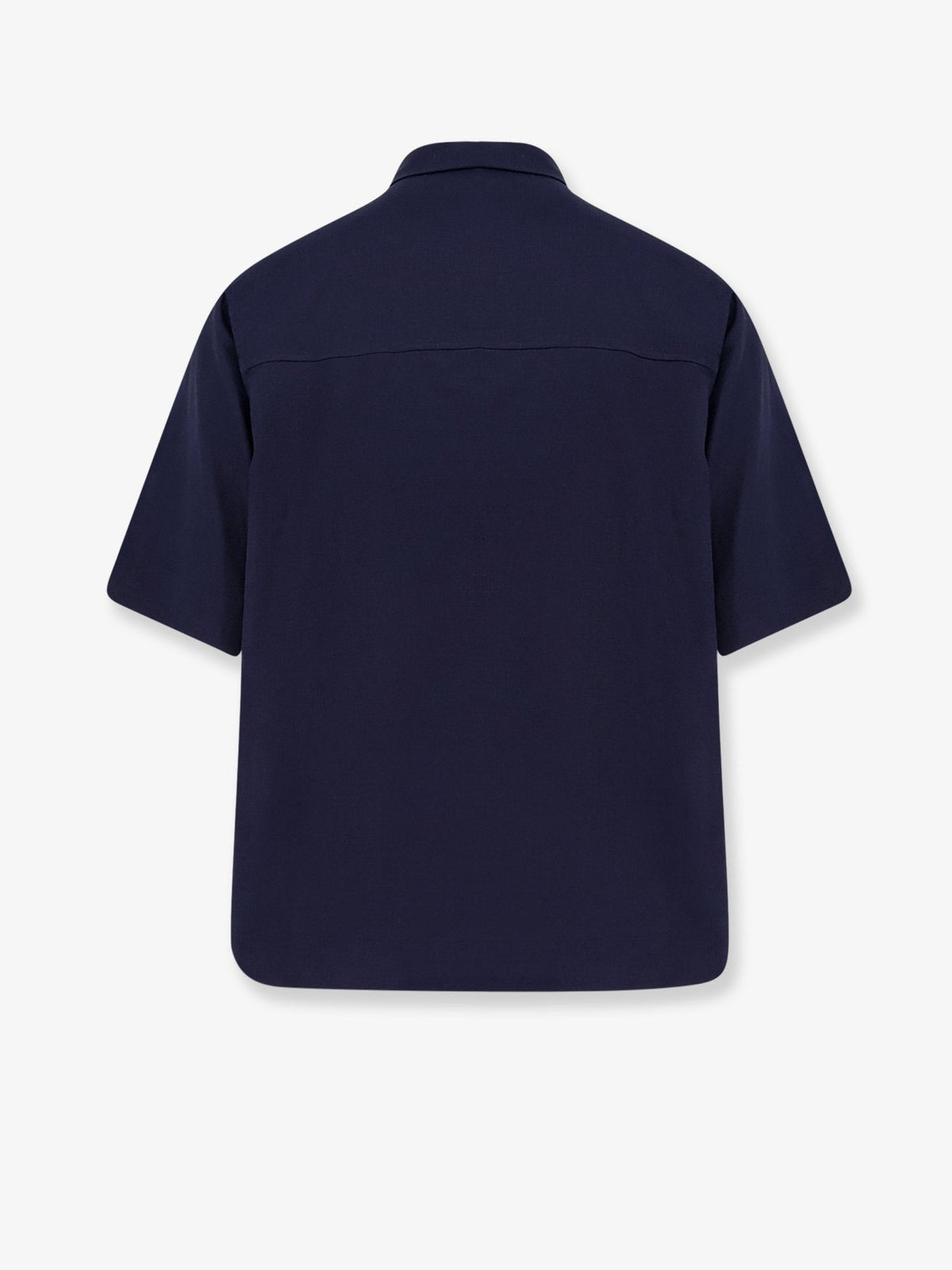 Hevò Men's Montursi Linen and Viscose Shirt Blue