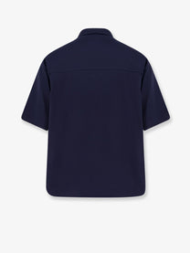 Hevò Men's Montursi Linen and Viscose Shirt Blue