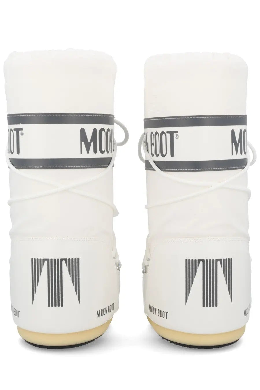 Moon boot unisex icon boot white snow boots with black branding and laces designed for cold weather use
