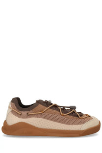 Moon Boot women’s Moonlight sneaker brown tan and beige mesh sneaker with brown accents and chunky rubber sole