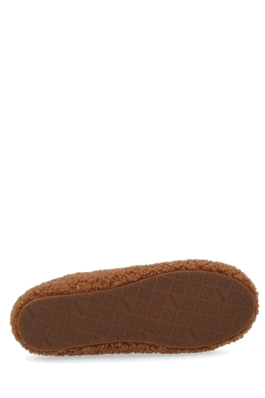 Moon Boot women’s shearling ballerina brown tan slip-on mule with shearling lining and rubber sole