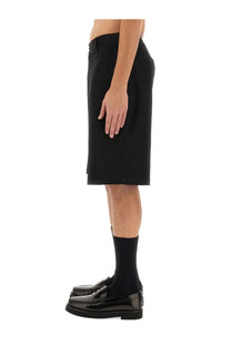 Moschino men’s bermuda black tailored shorts with a clean minimalist design and premium fabric blend