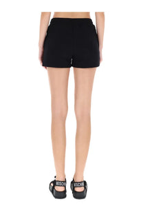 Black moschino women’s shorts with relaxed fit and elastic waistband ideal for casual wear