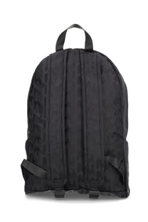 Msgm men’s backpack mwave black with black camouflage pattern durable fabric and sleek modern design