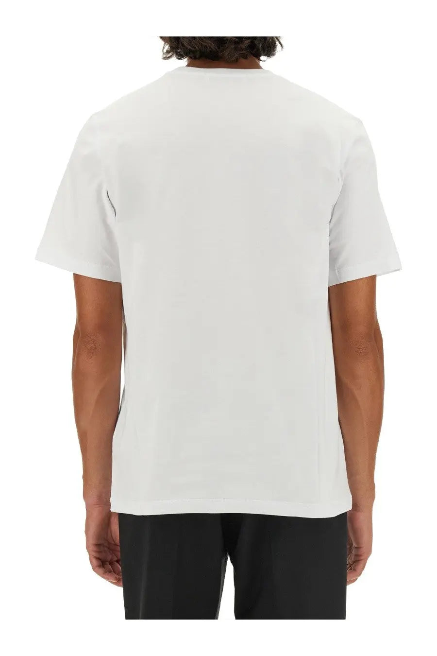Msgm men’s white cotton t-shirt with a simple minimalist design perfect for casual wear