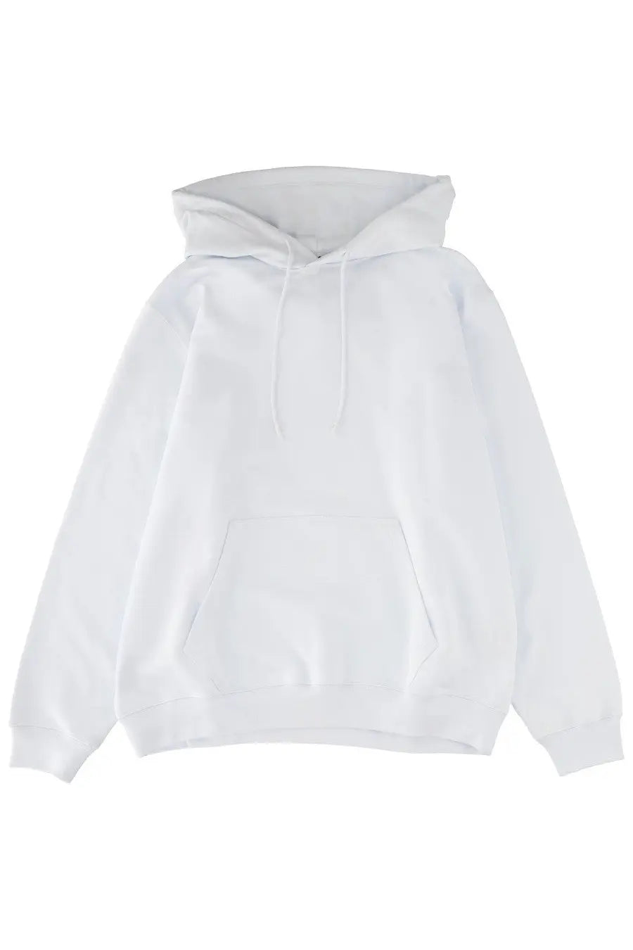 Msgm men’s white hooded sweatshirt with front pocket and drawstrings made of soft comfortable fabric