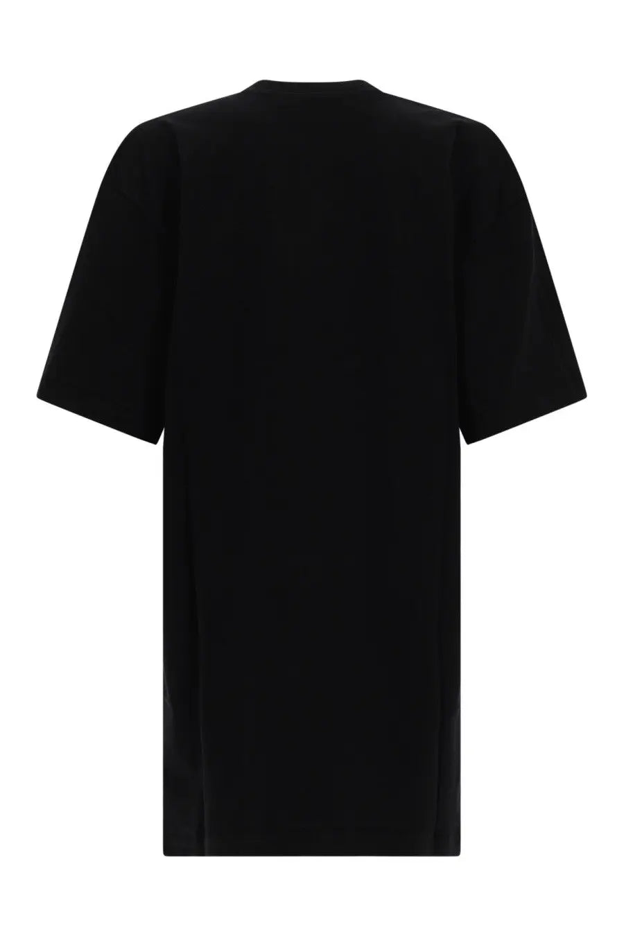Msgm women’s abito shirt con black oversized t-shirt with relaxed fit and short sleeves in black cotton blend