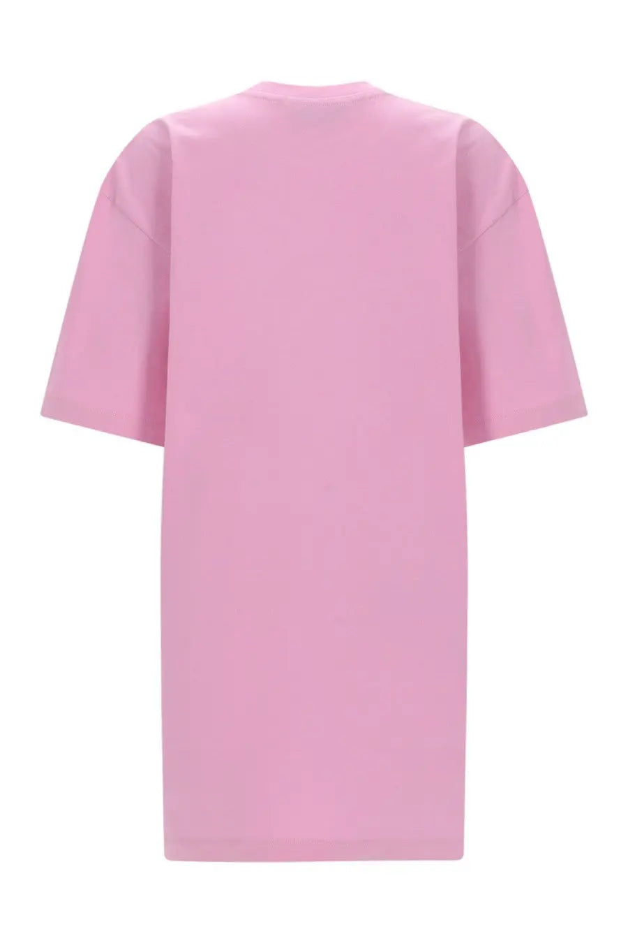 Msgm women’s abito shirt con blue soft pink oversized short-sleeved t-shirt dress with relaxed fit and crew neckline