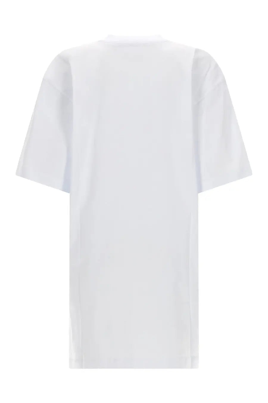 Msgm women’s abito shirt con white oversized white t-shirt with relaxed fit and short sleeves in cotton material