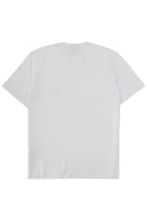 Msgm women’s white short-sleeved monogram shirt with a simple plain design perfect for casual wear
