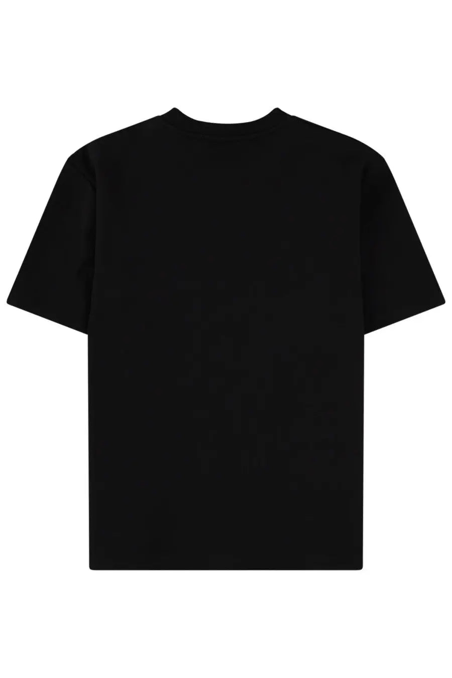 Msgm women’s short-sleeved black shirt with a simple crew neck design made from soft comfortable fabric