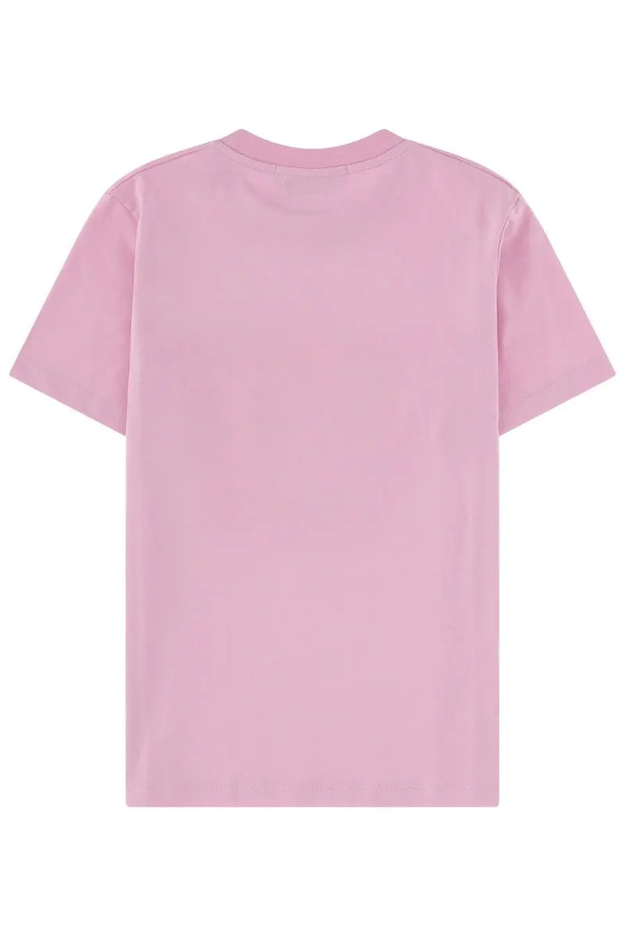 Msgm women’s shirt con blue soft pink plain cotton t-shirt with classic crew neck and short sleeves
