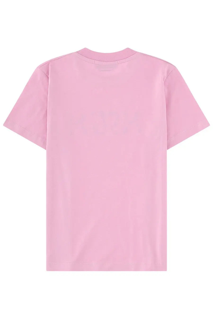 Msgm women’s soft pink short-sleeved cotton t-shirt with classic crew neck for casual wear