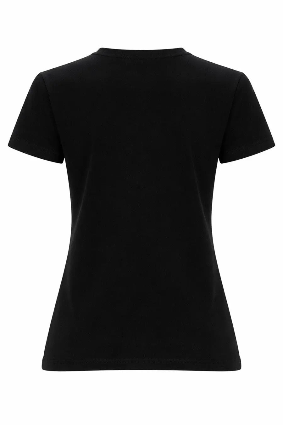 Msgm women’s shirt con micro black short-sleeved t-shirt with classic crew neck in black color