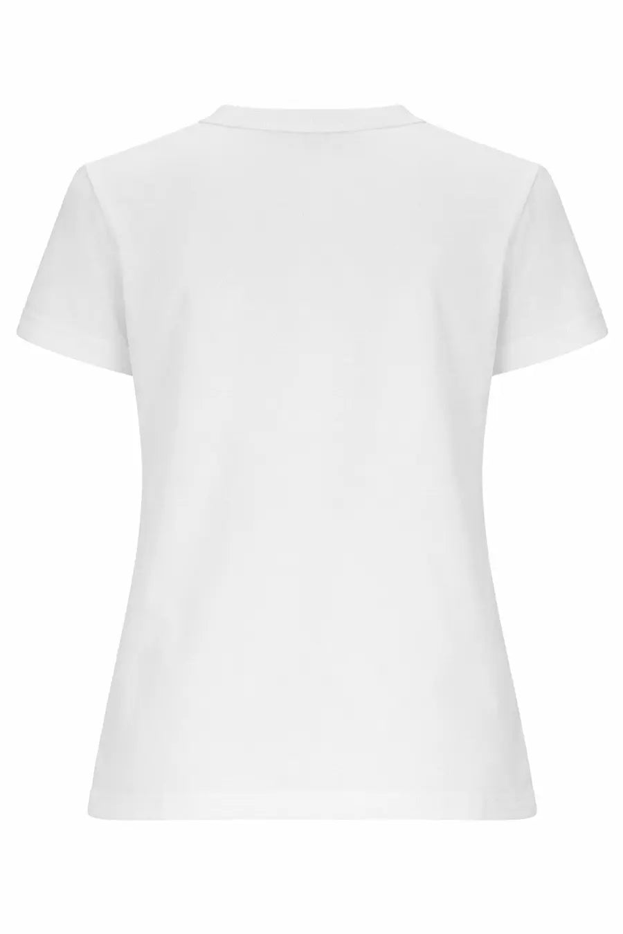 Msgm women’s white short-sleeved shirt with simple crew neck design perfect for casual wear