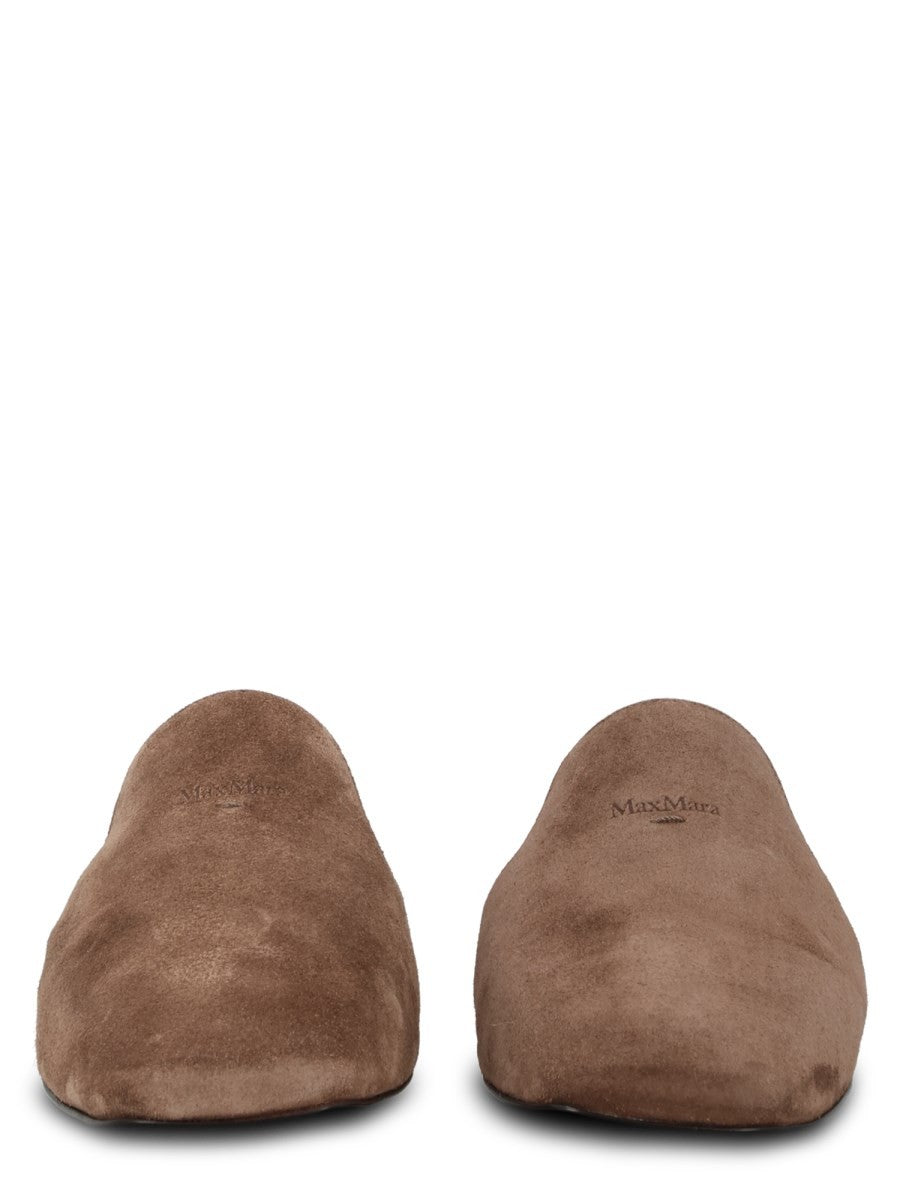 Max Mara Women's Mule Tessile in Crosta Brown, view 3