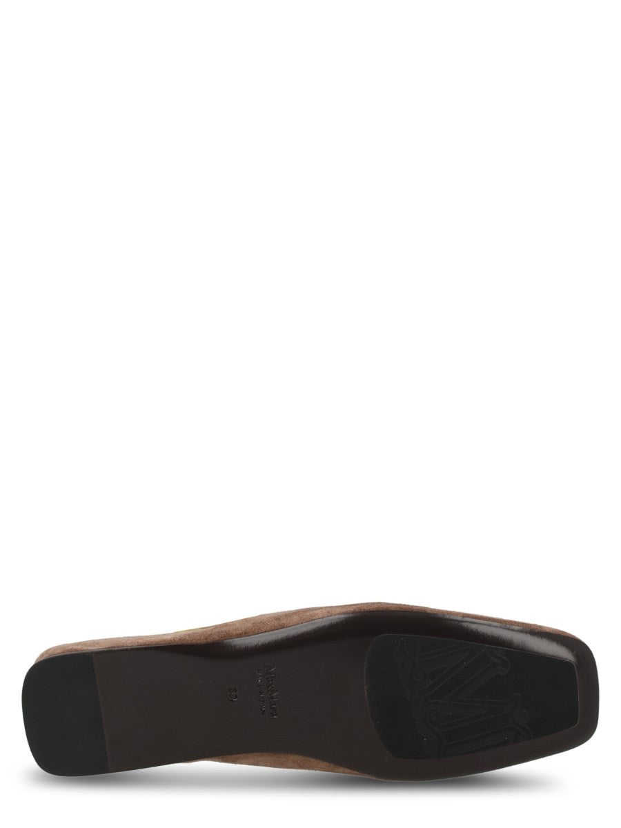 Max Mara Women's Mule Tessile in Crosta Brown, view 6