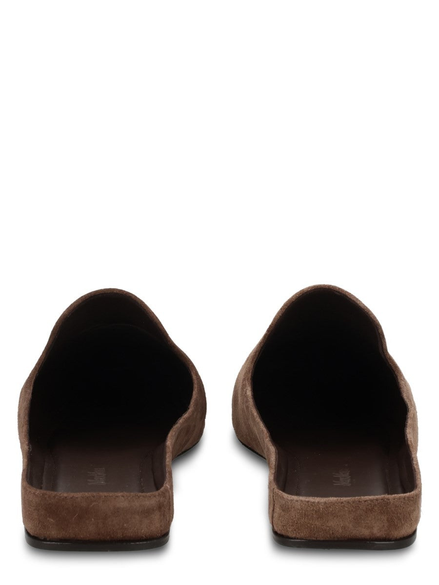 Max Mara Women's Mule Tessile in Crosta Brown, view 4