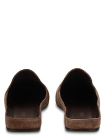 Max Mara Women's Mule Tessile in Crosta Brown, view 4
