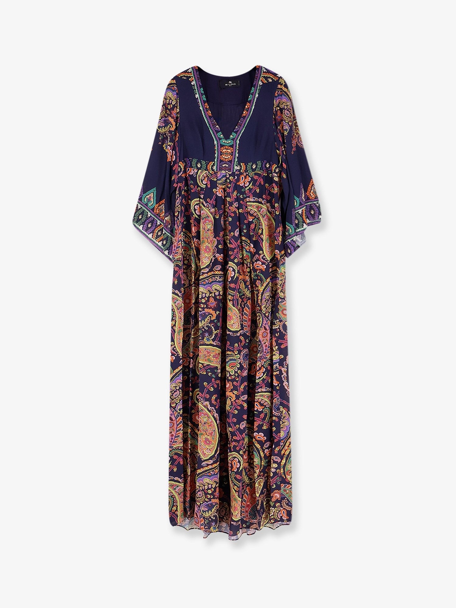 ETRO Women's Multicolor Viscose Long Dress Gold