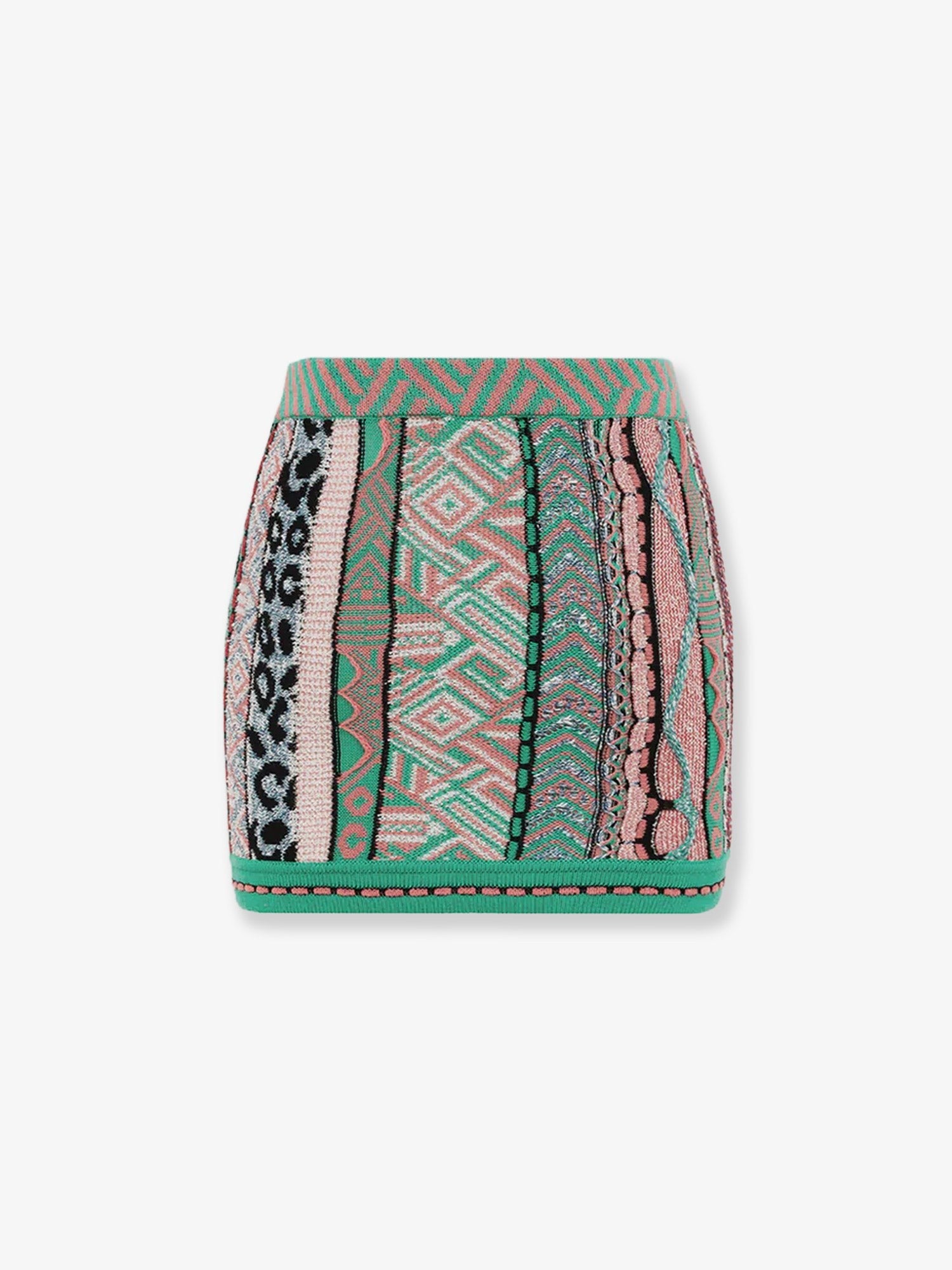 Laneus Women's Multicolored Cotton Skirt Green