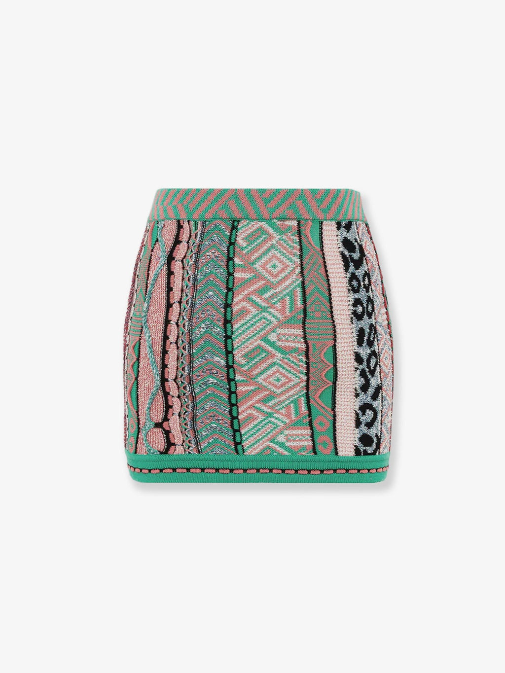 Laneus Women's Multicolored Cotton Skirt Green