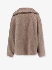 Max Mara Women's Mxmcambusa Alpaca and Cashmere Fur Jacket Beige