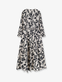 Max Mara Women's Mxmcamino Printed Cotton Dress Beige
